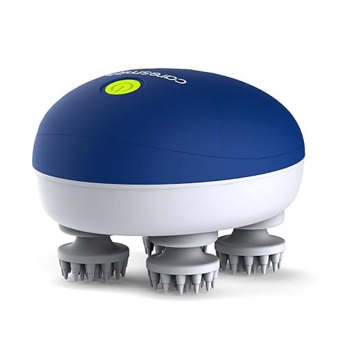 Best Overall: Caresmith Revive Scalp Massager | 96 Silicon Kneading Points with Detachable Heads | Scalp & Head Massager for Hair Growth | Stress Relief (Blue)